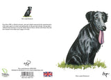 Flat-coated Retriever dog Greeting Card by Bryn Parry