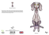 Weimaraner dog Greeting Card by Bryn Parry