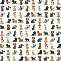 terrier and small dog cartoon gift wrap wrapping paper
