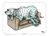 Signed limited edition print. Lapdog by Bryn Parry. Deerhound