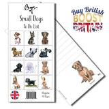 To Do List Notepad with Magnetic Strip. Small Dogs by Bryn Parry