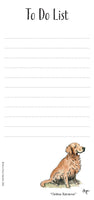 To Do List Notepad with Magnetic Strip. Working Dogs by Bryn Parry