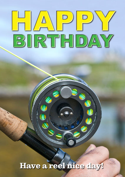 Fly Fishing Birthday Card by Charles Sainsbury-Plaice