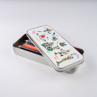 Rugby Gift Pencil Tin and Colouring Pencils