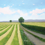 Landscape and farming greeting card. Second Cut