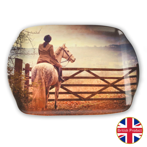 Melamine Serving Tray. "England on Horseback" by Charles Sainsbury-Plaice