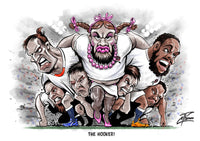 Rugby greeting card. The Hooker by Courtney Thomas