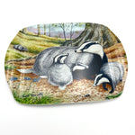 Badger wildlife and nature melamine serving tray by David Thelwell