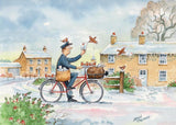 Cartoon Reindeer and Bird Christmas Card Pack by David Thelwell