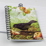 Bird themed A6 lined notebook. Blackbird by Dick Twinney