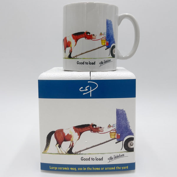 Horse mug. Good to Load by Alex Underdown