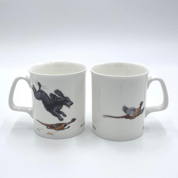 Bone China Mug – "Wocker Cocker" featuring Bryn Parry’s Black Working Cocker Spaniel Cartoon | Fine Bone China Mug | 300ml Capacity