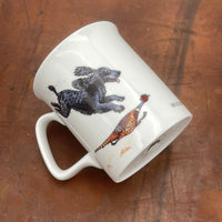 Bone China Mug – "Wocker Cocker" featuring Bryn Parry’s Black Working Cocker Spaniel Cartoon | Fine Bone China Mug | 300ml Capacity