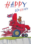 Farming and Brexit birthday card. Cliffs of Dover