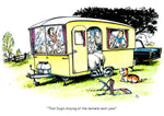 Funny caravan holiday greeting or birthday card by Thelwell