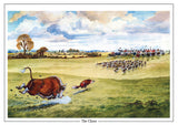 The Chase fox hunting cartoon Greeting Card by Thelwell  