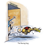 Greyhound Racing Greeting Card. The Racing Dog by Norman Thelwell