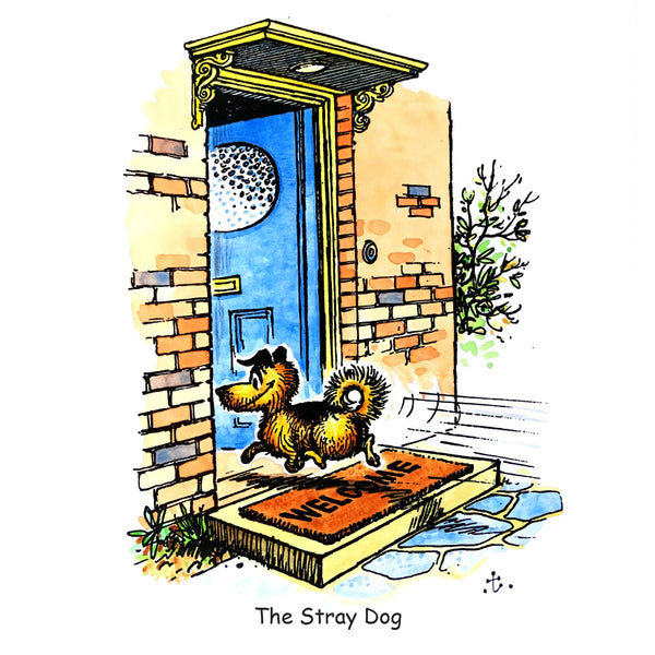Dog Greeting Card. The Stray Dog by Norman Thelwell