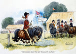 Funny horse riding greeting or birthday card. Fence and Foot by Thelwell