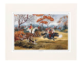 Pony and hunting cartoon print. In Full Cry by Thelwell
