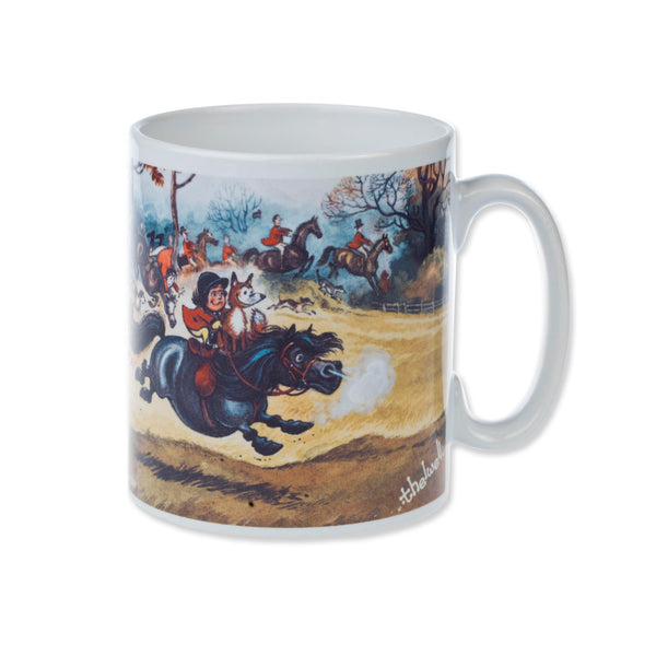 Thelwell pony mug featuring horses ponies fox and hounds