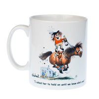 Thelwell horse riding and pony mug. Celebration