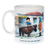 Thelwell horse riding and pony mug. Merrylegs.