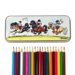 Thelwell Pony Pencil Tin with 12 Colouring Pencils.