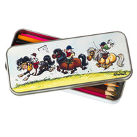 Thelwell Pony Pencil Tin with 12 Colouring Pencils.