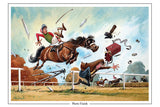 Photo Finish Horse Racing Cartoon Greeting Card by Thelwell