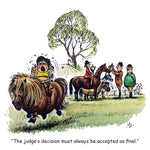 Horse or Pony Greeting Card "Judges Decision" by Norman Thelwell