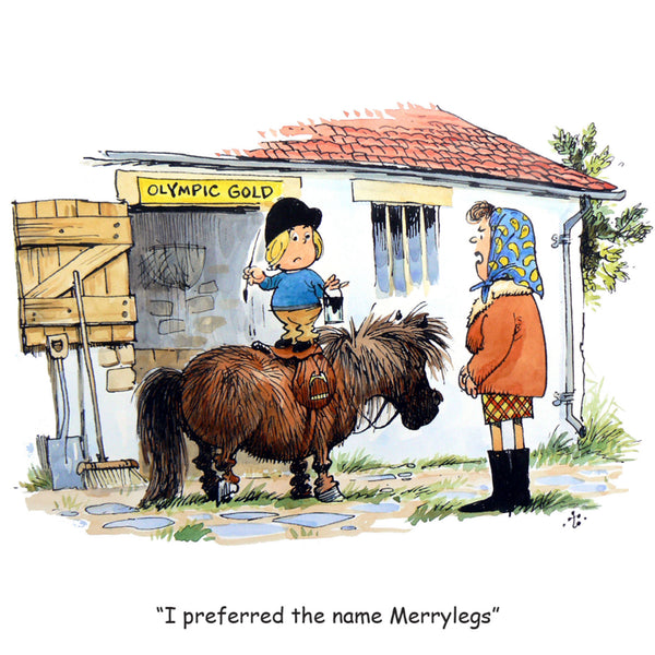 Horse or Pony Greeting Card "Merrylegs" by Norman Thelwell