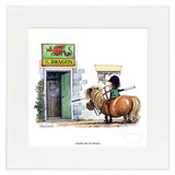 Horse and Pony Cartoon print. George and the Dragon, by Norman Thelwell