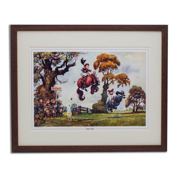 Cartoon Pony Print. Rodeo Rider by Thelwell.