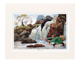 Saut au saumon par Norman Thelwell. Tirage collector. Copié à partir de la page originale...