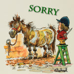 Horse Greeting Card with Sound "Bad Haircut, Sorry" by Norman Thelwell