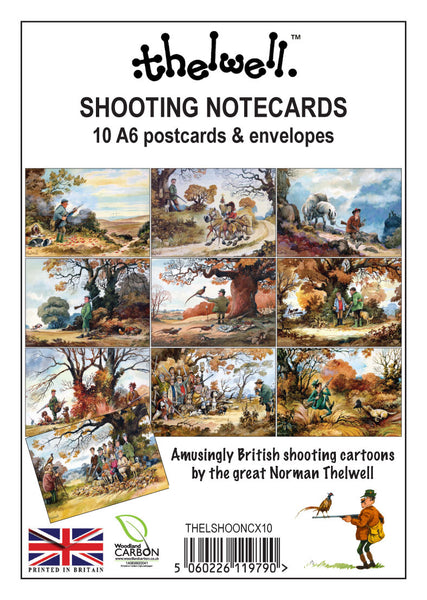 Thelwells Shooting Notecards x10 (envelopes included)