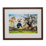 Cheval de dessin animé et imprimé de chasse. La Coupe Étrier par Norman Thelwell.