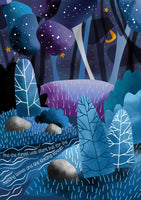 The Silent Forest greeting card by Amanda Skipsey