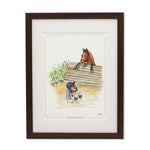 Limited edition horse riding cartoon art print.  Very Cross Country by Bryn Parry. Available framed or mounted only
