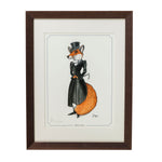Fox hunting cartoon limited edition print. Foxy Lady Bryn Parry