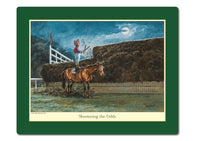 Thelwell Horse Racing Placemat Set. 6 assorted melamine mats with cork backs,...